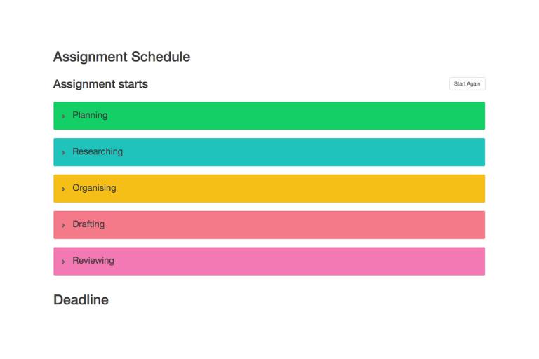 Assignment calculator schedule